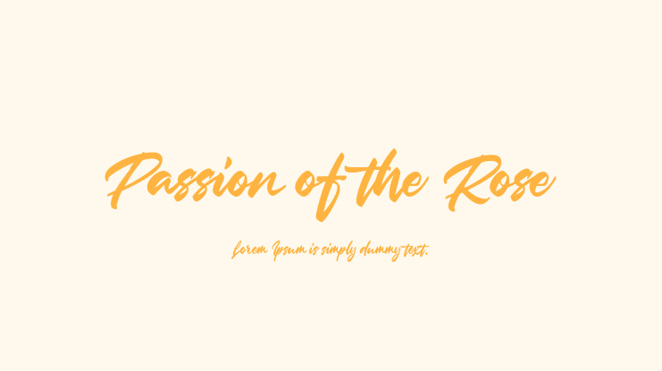 Passion of the Rose Font