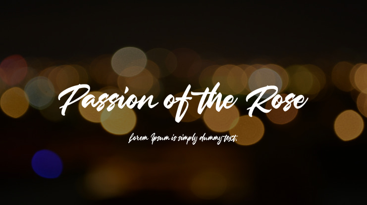 Passion of the Rose Font