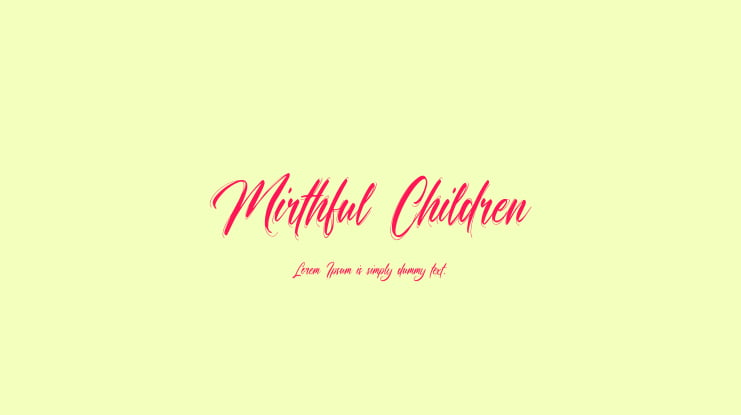 Mirthful Children Font