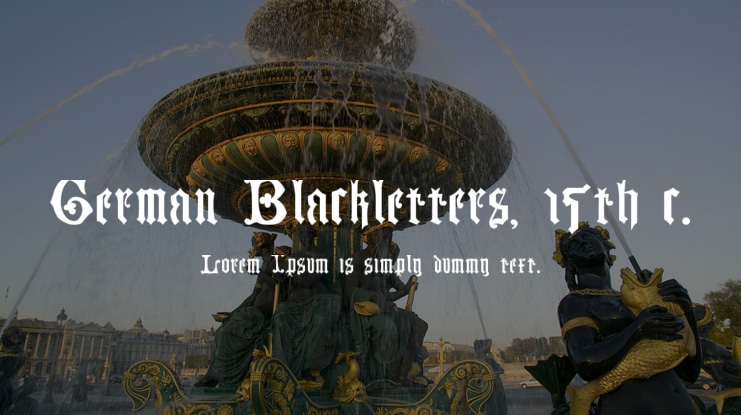 German Blackletters, 15th c. Font