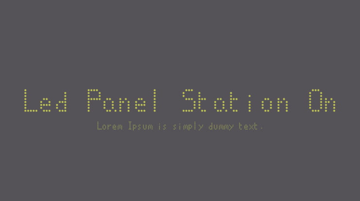 Led Panel Station On Font