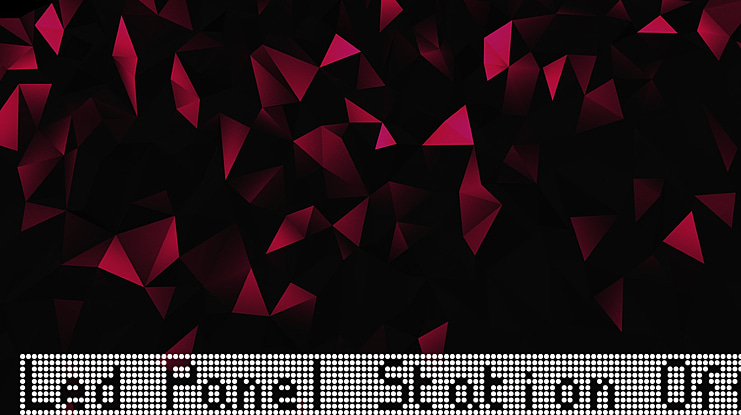 Led Panel Station Off Font
