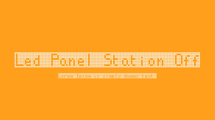 Led Panel Station Off Font