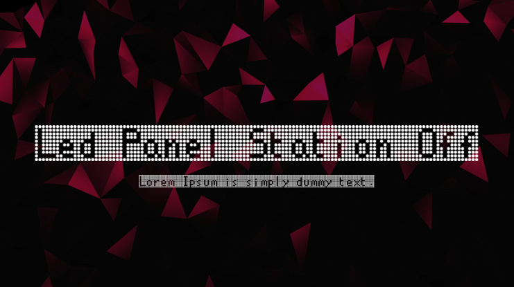 Led Panel Station Off Font