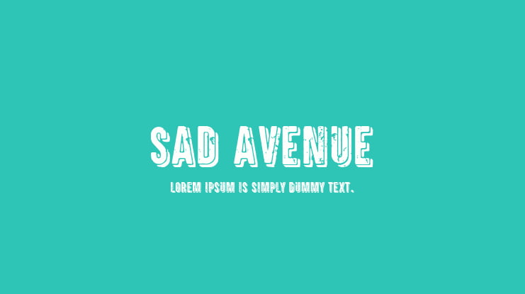 Sad Avenue Font