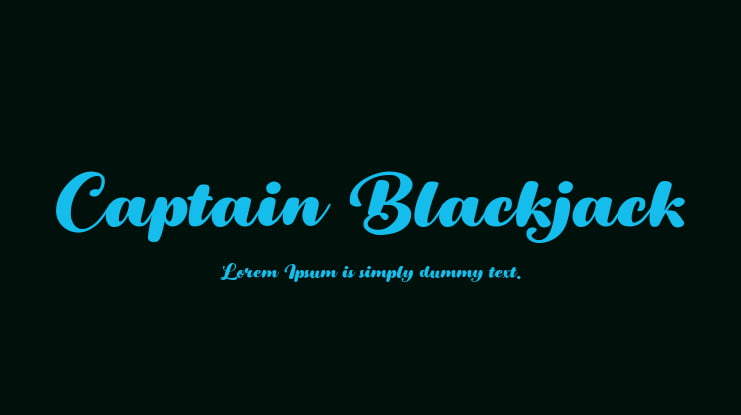 Captain Blackjack Font