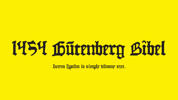 1454 Gutenberg Bibel Font