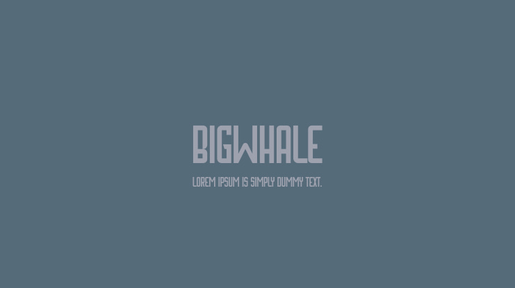 Bigwhale Font