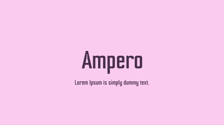 Ampero Font Family