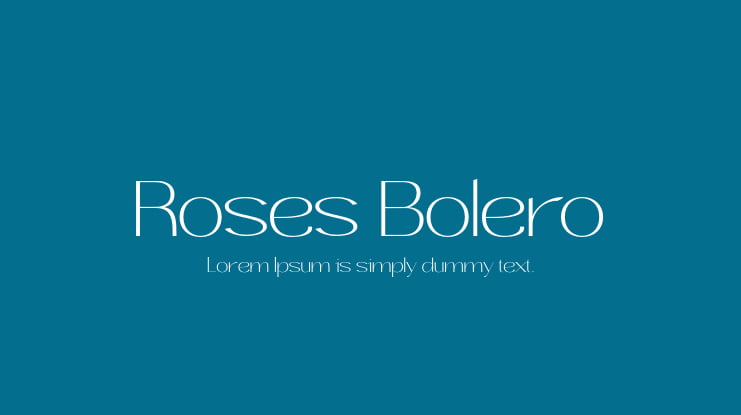 Roses Bolero Font