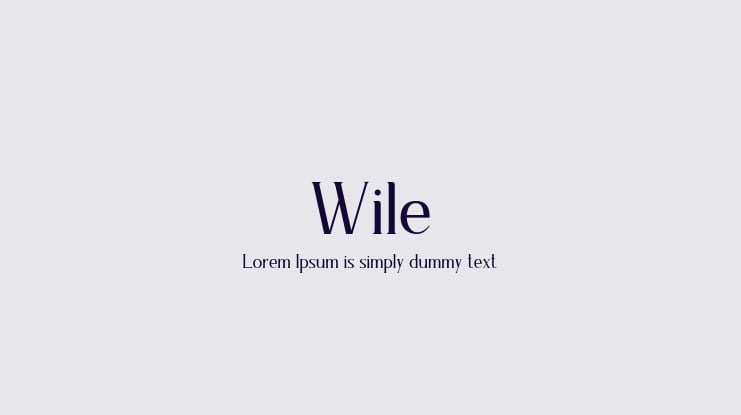 Wile Font