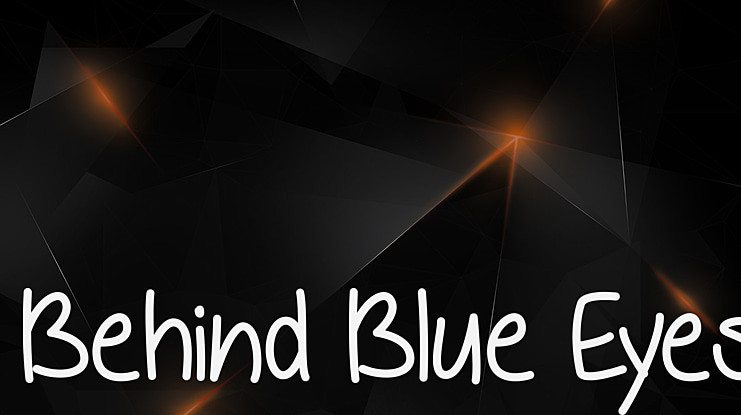 Behind Blue Eyes Font