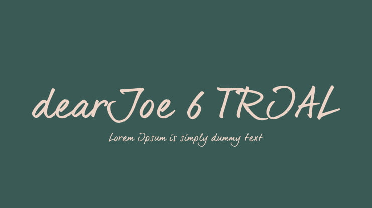 dearJoe 6 TRIAL Font