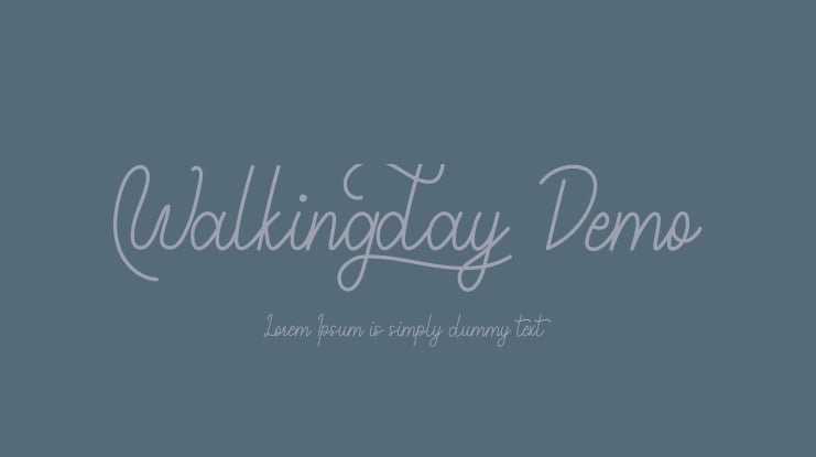 Walkingday Demo Font