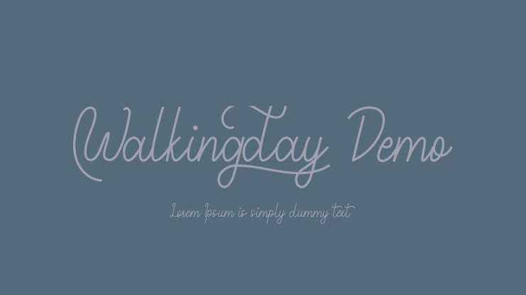 Walkingday Demo Font