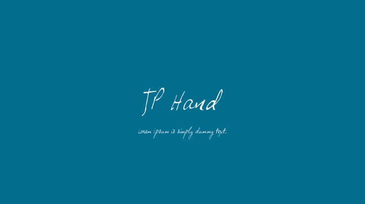 JP Hand Font