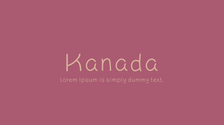 Kanada Font