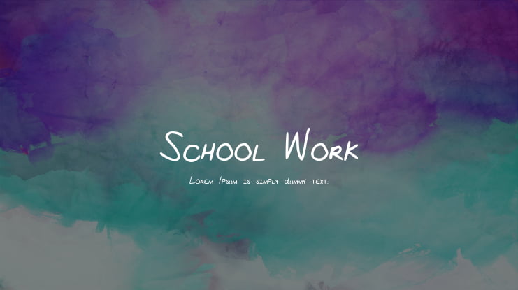 School_Work Font