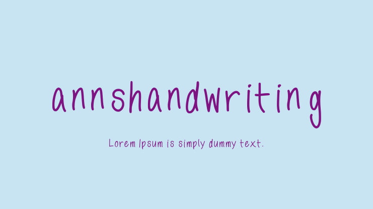 annshandwriting Font