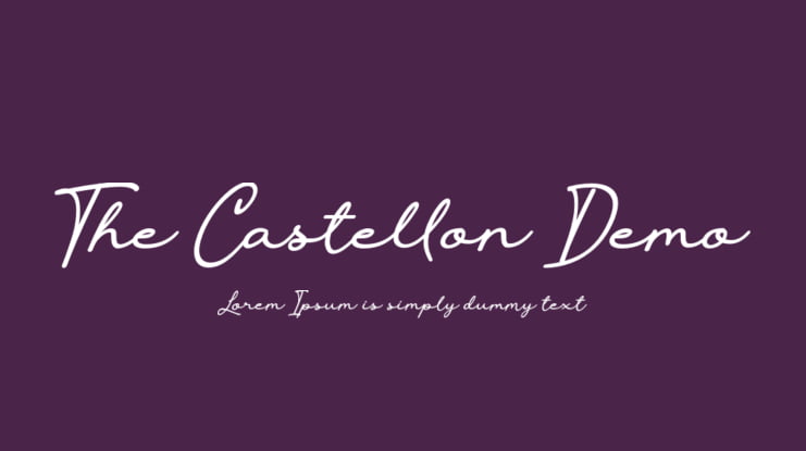The Castellon Demo Font