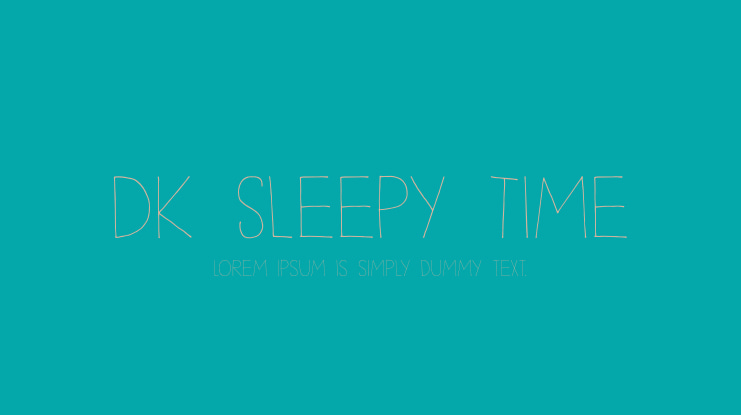 DK Sleepy Time Font