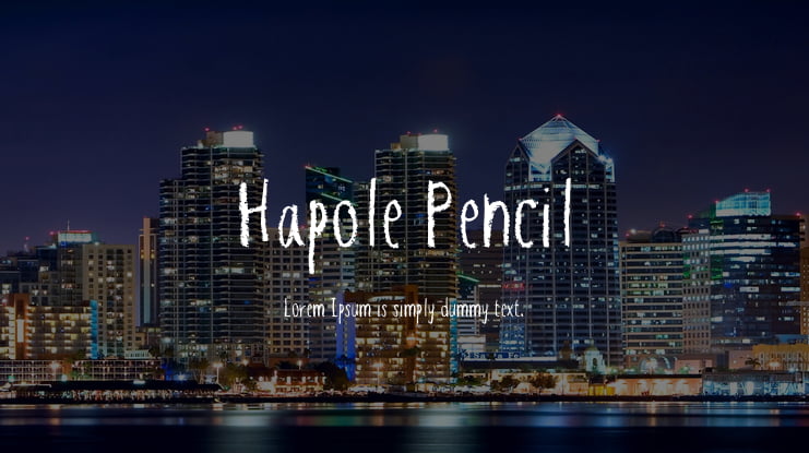 Hapole Pencil Font