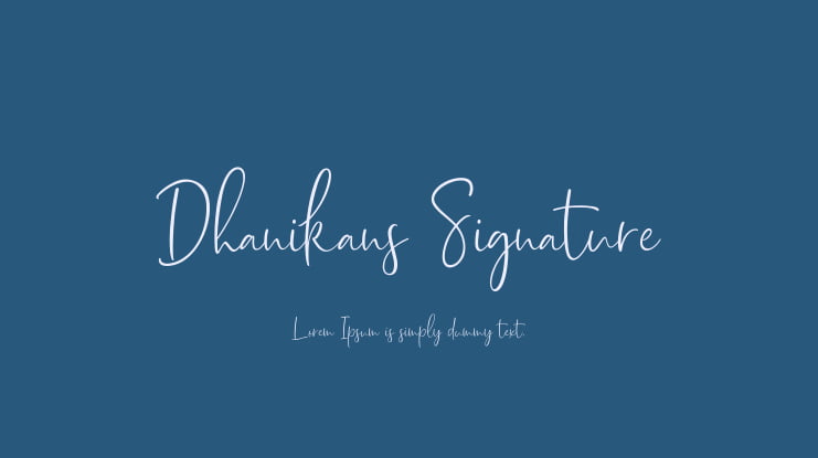 Dhanikans Signature Font