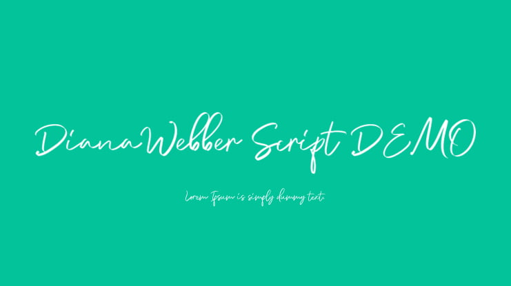 DianaWebber Script DEMO Font