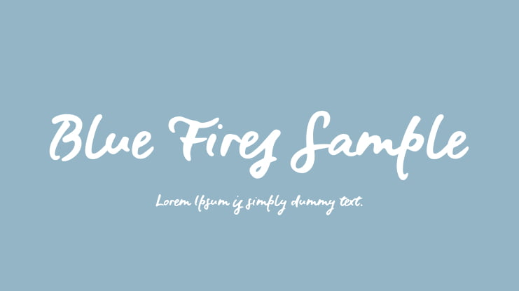 Blue Fires Sample Font