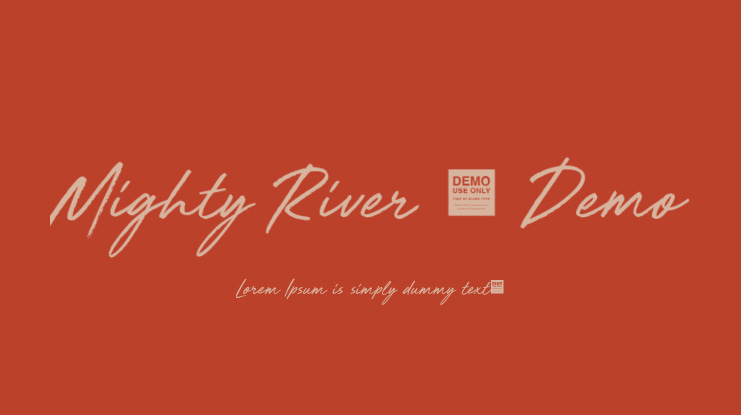 Mighty River - Demo Font