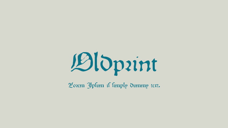 Oldprint Font
