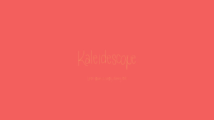 Kaleidescope Font
