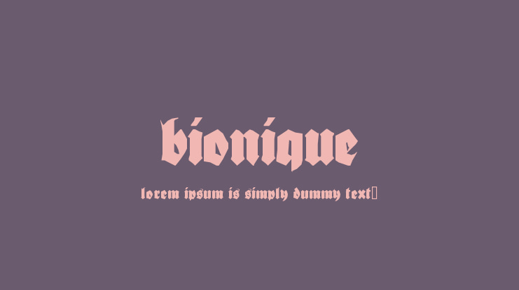 Bionique Font