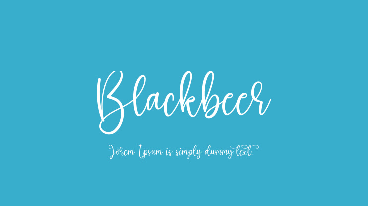 Blackbeer Font
