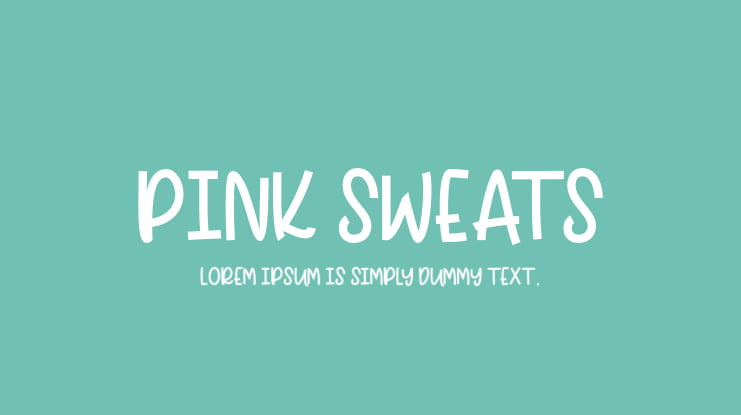 PINK SWEATS Font