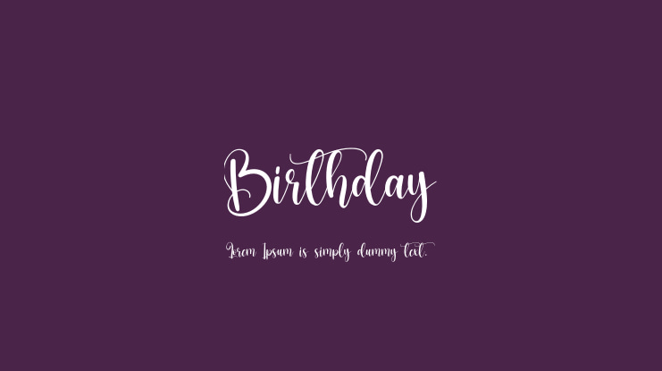 Birthday Font