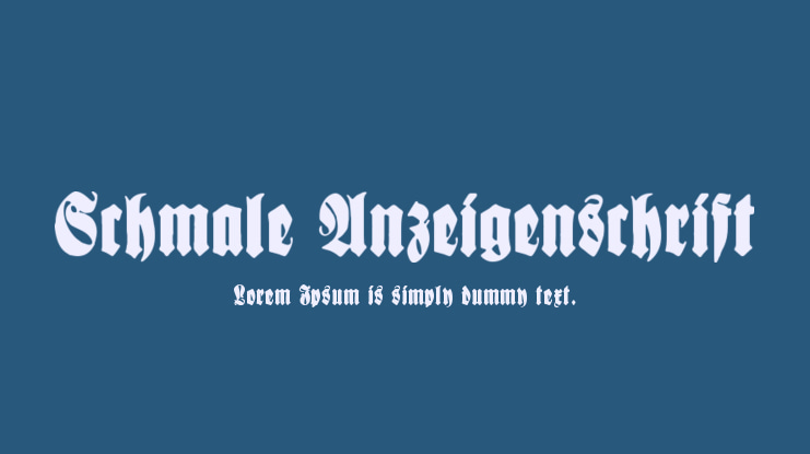Schmale Anzeigenschrift Font Family