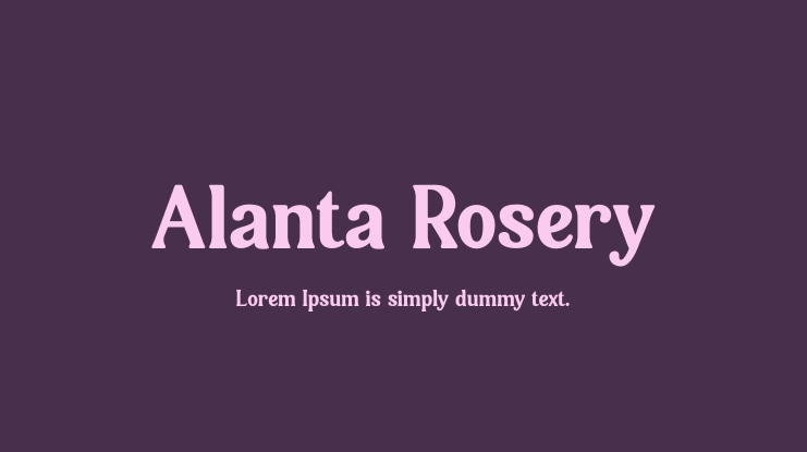 Alanta Rosery Font