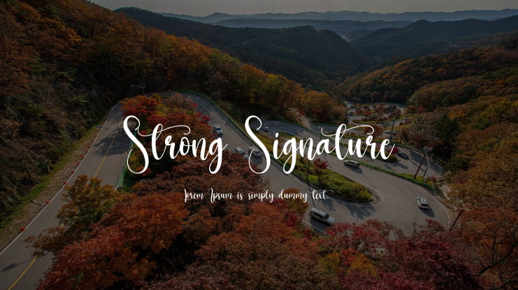 Strong Signature Font