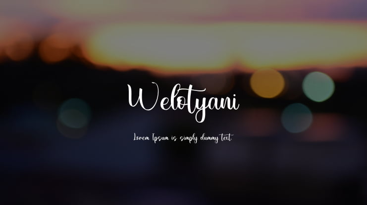Welotyani Font