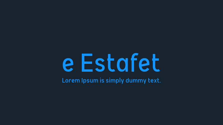 e Estafet Font