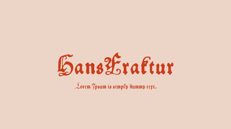 HansFraktur Font