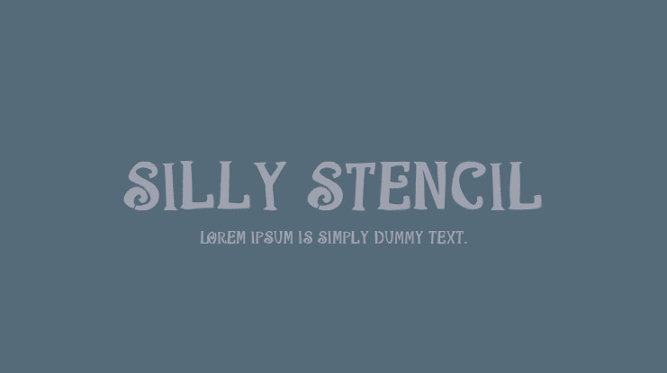 Silly Stencil Font