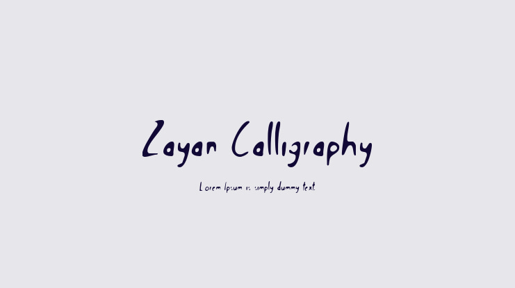Zayan Calligraphy Font