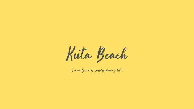 Kuta Beach Font