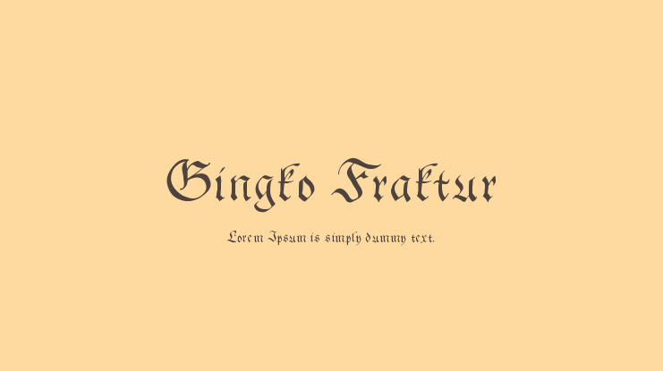 Gingko Fraktur Font