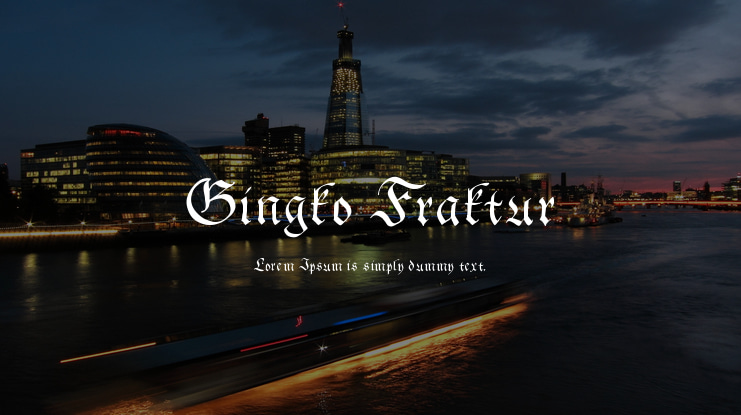 Gingko Fraktur Font