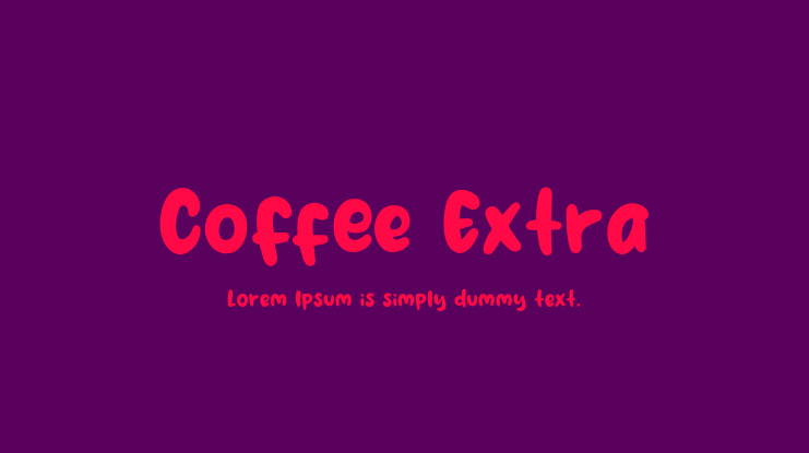 Coffee Extra Font