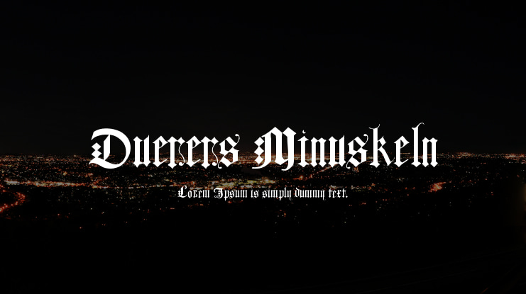 Duerers Minuskeln Font