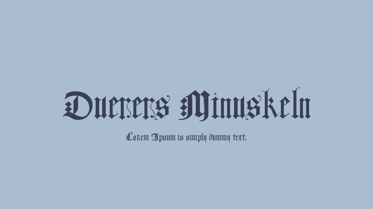 Duerers Minuskeln Font